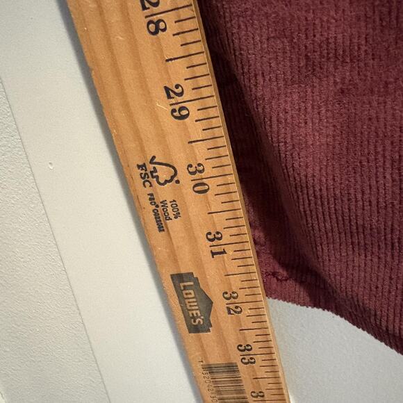 NWT American Eagle Pants Womens 14 Long Tall Burgundy Corduroy Stretch Skinny - Picture 10 of 16